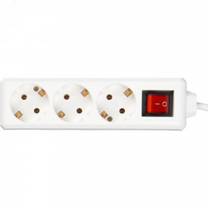 Удлинитель 3х5м с заземл. 16А IP20 У03К 2P+PE 250В ПВС 3х1 с выкл. WYP10-16-03-05-ZK-N