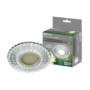 Светильник встраиваемый СВ 03-16 MR16 50Вт G5.3 LED подсветка 3 Вт зеркальный/хром SQ0359-0146