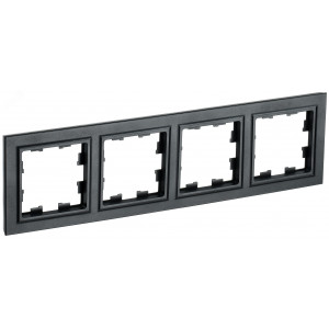 Рамка 4-м BRITE РУ-4-БрЧ черн. BR-M42-K02
