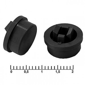 A24 BLACK, Колпачок для кнопок 12х12, чёрный