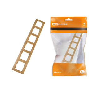 Рамка 6 постовая горизонтальная "ЭКО" (сосна) "Таймыр" SQ1814-0234