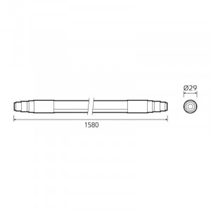 Светильник светодиодный 1580х29х29мм 36Вт 6500К 3650лм IP65 COMPACT линейный матов. соед. в линию до 10шт 843424336