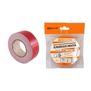 Двухсторонняя вспененная клейкая лента ширина 25 мм длина 2 м SQ0526-0703