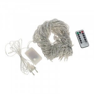 Гирлянда светодиодная "Светодиодный Дождь" 3х2м 240LED тепл. бел. 25Вт 230В IP20 эффект водопада провод прозр. 235-006