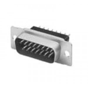 745411-1, Стандартные соединители D-Sub  PLUG FULL MTL SHL 15 standard mntg holes