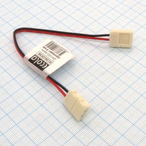 Коннектор для LED-ленты 3528 кпк, 3528 клипса+провод+клипса,Imax-6A,Umax-24V. Для удобного и надёжного(без пайки) соединения отрезков светодиодн. ленты