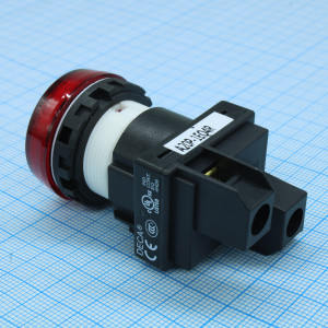 A20P-1EQ4R, A20P-1EQ4R, Выключатель кнопочный красный с подсветкой