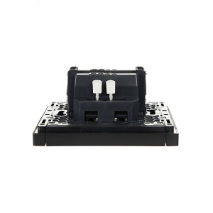 Выключатель проходной 1-кл. СП FORTE&PIANO 10А FP104 с индикацией черн. IEK FP-V12-1-10-1-K02