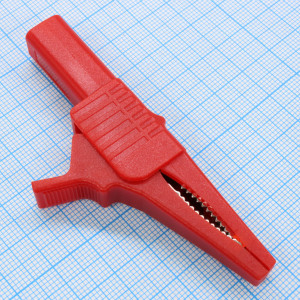 27.262.1, Зажим крокодил 32А красный