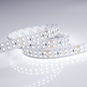 Лента RT 2-5000 24V White6000 2x2 (5060, 600 LED, LUX) 011256(1), Гибкая лента LUX, 2 ряда светодиодов smd 5060, 120шт/м (600шт на 5м), белая плата 15мм, скотч 3М. Цвет БЕЛЫЙ 5800-6500K. Питание 24V, мощность 28.8 Вт/м (144 Вт на 5м), угол 120°, цветопередача CRI>85. Размеры 5000х15х2.2мм. Мин.отрезок 50мм, 6 светодиодо