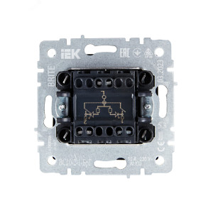 Выключатель 2-кл. СП BRITE ВС10-2-1-БрГ 10А с инд. графит BR-V20-1-10-K53