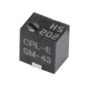 SM-43TW501, Подстроечные резисторы - для поверхностного монтажа 500 W 5mm SMD 5 turn, J-lead, top-adjustment