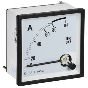 Амперметр Э47 80/5А кл. точн. 1,5 96х96мм IPA20-6-0080-E