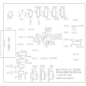 MAX77826EVKIT#, Средства разработки интегральных схем (ИС) управления питанием MAX77826 EVKIT - PMIC for smart phone