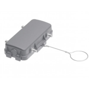 Защитная крышка S16B-MC-4B/1S, Защитная крышка, типоразмер 16B, без уплотнителя, без защелок (упоры для двух защелок), с удерживающей стропой от утери, материал корпуса: алюминиевый сплав