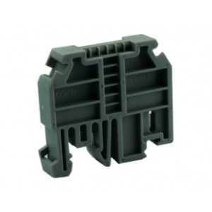 Концевой стопор UD1(BK), Концевой стопор, тип зажима: защелка, материал: пластик, ширина: 9,5 мм, цвет: серый, тип монтажа: DIN35