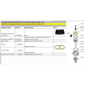 sic4300724, Ремкомплект для e10-i124s-50, игла 60мм, 120°