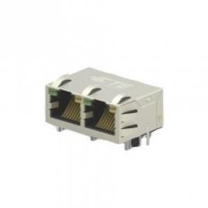 2301996-7, Модульные соединители / соединители Ethernet RJ45 JACK INT.MAG. 1GB LED 1X2 INV.
