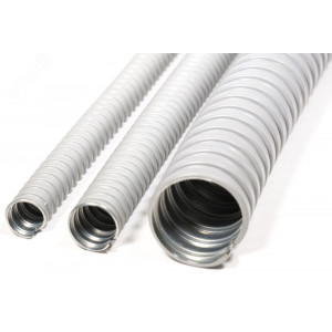 Металлорукав в ПВХ изоляции МРПИ НГ 20 d20мм без протяжки сер. (уп.50м) ГОФРОМАТИК/ zeta41921
