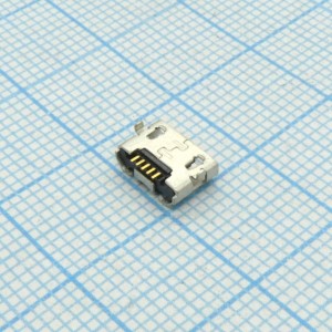 microUSB 5BFR1 REV, Разъем Micro USB тип B, USB 2.0, розетка угловая, 5 выводов