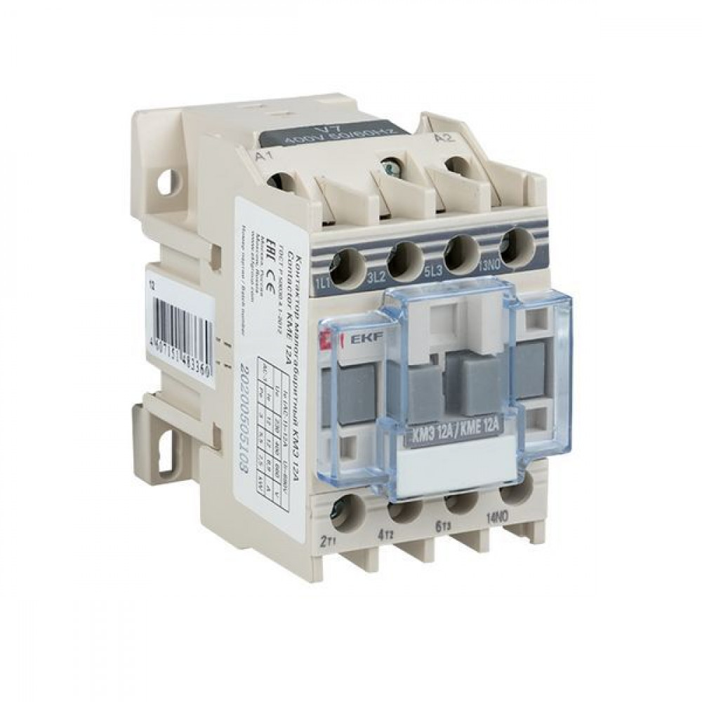 Изображение товара Контактор КМЭ малогабаритный 12А 24В PROxima CTR-S-12-24 промышленные контакторы