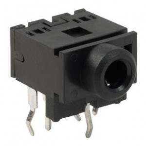 SJ1-3555NG-GR, Телефонные разъемы audio jack, 3.5 mm, rt, stereo, through hole, 2 switches, isolated ground, green