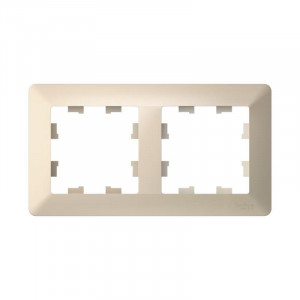 ATLASDESIGN AIR 2-постовая РАМКА, БЕЖЕВЫЙ/дымчатый белый ATN220202
