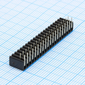 DS1026-13-2X20S8BR, гнездо на плату 2 ряда по 20 контактов угловое шаг 2мм