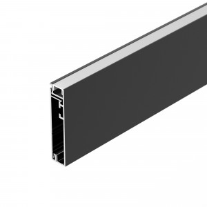 Профиль PLINTUS-H55-2000 BLACK 045442, Алюминиевый накладной двухкомпонентный профиль-плинтус для светодиодных лент и линеек. Цвет - черный RAL9005 (порошковая окраска). Габаритные размеры (L?W?H): 2000x12,20x55,50 мм. Ширина площадки для ленты 8 мм. Аксессуары приобретаются отдельно. Цена за