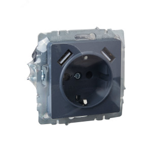 BRITE Роз. с з/к/ш 16А с USB A+A 3,1А РЮш10-2-БрМ мар. BR-R14-16-U21-D31-K35