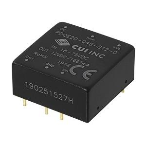PDQE20-Q24-S5-D, Преобразователи постоянного тока в постоянный с изоляцией dc-dc isolated, 20 W, 9 36 Vdc input, 5 Vdc, 4 A, single regulated output, DIP