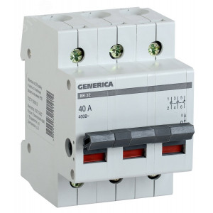 Выключатель нагрузки 3п ВН-32 GENERICA 40А MNV15-3-040