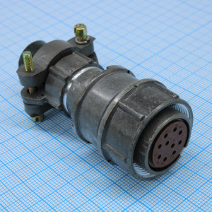 2PM22-10TKQB2, Прямая кабельная розетка, 10 контактов