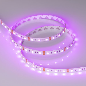 Лента RT-B60-10mm 12V RGB (14.4 W/m, IP20, 5060, 5m) 012340(2), Светодиодная лента RT-B60, открытая. Светодиоды 5060, 60 шт/м (300 шт на 5 м), белая плата, ширина 10 мм, скотч 3M. Цвет RGB, угол 120°. Питание 12V, мощность 14.4 Вт/м (72 Вт на 5 м). Размеры 5000x10x2.2 мм. Мин. отрезок 50 мм, 3 светодиода. Цена за 1 м.