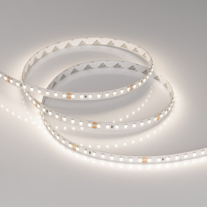 Лента RT-A128-8mm 24V Day4000 (9.6 W/m, IP20, 2835, 5m) 036211, Светодиодная лента RT-A128, открытая. Светодиоды 2835, 128 шт/м (640 шт на 5 м), белая плата, ширина 8 мм, скотч 3M. Цвет ДНЕВНОЙ 4000 K, цветопередача CRI>85, угол 120°. Питание 24 В, мощность 9.6 Вт/м (48 Вт на 5 м). Размеры 5000x8x1.6 мм. Мин. отрезок