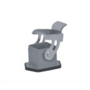 Открытое основание разъема S3A-BM-1L.M, Основание разъема на панель, открытое, типоразмер 3A, без уплотнителя, с одной защелкой, с металлической защитной крышкой, материал корпуса: алюминиевый сплав