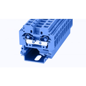 WS6-SD-01P-12-00Z(H), Проходная клемма, тип фиксации провода: пружинный, номинальное сечение: 6 мм кв., 41A, 800V, ширина: 8 мм, цвет: синий, тип монтажа: DIN35
