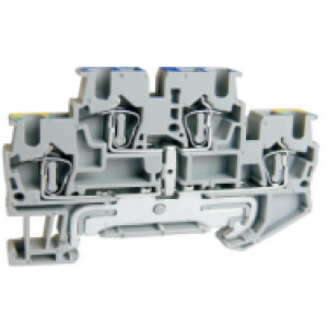 Заземляющая клемма UJ5-2.5/2-2/JD-NE, Заземляющая этажная клемма, 2 этажа, N-SL, тип фиксации провода: пружинный, номинальное сечение: 2,5 мм кв., ширина: 5,2 мм, цвет: серый, тип монтажа: DIN35, стандарт GB/T14048.1,