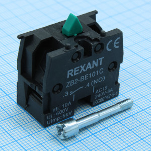 XB-2 NO зеленый, Дополнительный контакт нормально разомкнутый