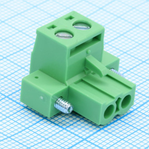 2EDGKM-5.08-02P-14-1000A(H), Разъемный клеммный блок, 2 контакта шаг 5.08мм