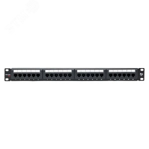 Патч-панель 19дюйм 1U кат.5E UTP неэкранир. 24 порта RJ45 Dual IDC TERACOM PRO TRP-PPNL-5EUTP-1U24