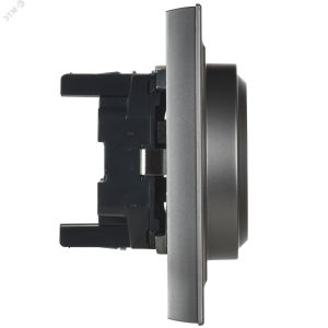 Розетка 2-м СП BRITE РС12-3-БрС 16А в сборе с заземл. без защ. шторок сталь BR-R21-16-K46-F