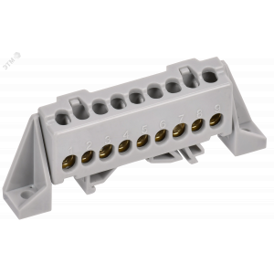 TEKFOR Шина L фаза в комбинированном DIN-изоляторе Стойка 6х9-9-Ср IEK TF-NN10-09-DP-K03