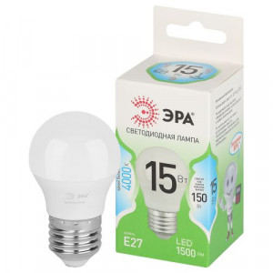 Лампа светодиодная LED 15 Вт 1500Лм 4000К шар нейтральный E27 220-240В LED P45-15W-840-E27 Green Line Б0066996