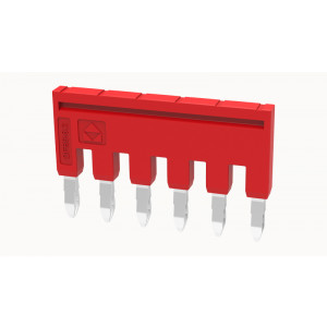 Соединительная перемычка DFB6-6.2-16-00Z(H), Соединительная перемычка, 6 полюсов, изолированная, вилочная, для клемм: DS4, цвет: красный