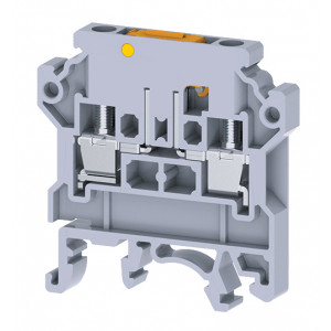Клемма с ножевым размыкателем CKT4U, Клемма с ножевым размыкателем, тип фиксации провода: винтовой, номинальное сечение: 4 мм кв., 28A, 800V, ширина: 6 мм, цвет: серый, тип монтажа: DIN35