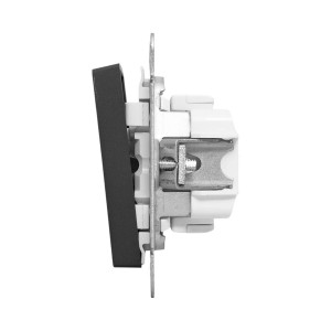Механизм выключателя, одноклавишный, перекр-стный, ч-рный Эпика EKF UP1-SWB-12