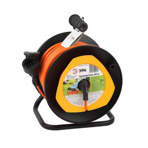 Удлинитель силовой RPx-1e-3x1.5-40m на пластиковой катушке c заземлением 1 розетка 40м ПВС 3х1.5мм2 Б0046839