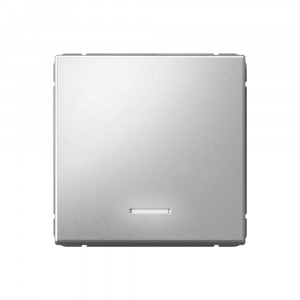 ARTGALLERY 1-клавишный ВЫКЛЮЧАТЕЛЬ с подсветкой, 10АХ, механизм, быстрозажимные клеммы, АЛЮМИНИЙ GAL000313S