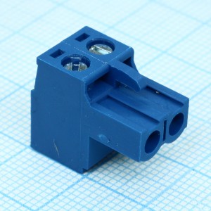 2EDGKF-5.0-02P-12-00A(H), Блок соединительный винтовой 2 контакта шаг 5.0мм синий